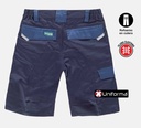 Pantalón Corto de trabajo en tejido Elástico Bicolor multi bolsillos cómodo, personalizable con logo de empresa en uniforma - TWF2817