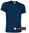 Camiseta de manga corta en tejido técnico resistente y transpirable con mandas ranglán de personalizable con logo de empresa en uniforma  - VL6313