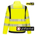 Chaqueta de trabajo Ignífuga resistente a la llama reflectante de Alta Visibilidad de propiedades permanentes en fibra de modacrílico, personalizable con logo de empresa en uniforma PW3 - PFR714