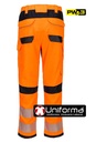 Pantalón de trabajo de color naranja de alta visibilidad resistente a la llama, Ignífugo, resistente a la soldadura, anti estático, fabricado en Modacrílico, de propiedades permanentes que no disminuyen con los lavados, personalizable con logo de empresa en uniforma  PW3 FR - PFR414