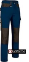 Pantalón de trabajo de diseño bicolor en tejido resistente y duradera Canvas de poliéster algodón, con refuerzos de poliamida, con acabado hidrofugado que repele los líquidos, personalizable con logo de empresa en Uniforma.