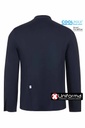 Chaqueta Cocina de color azul marino para cocineros con tejido CoolMax transpirable en la espalda, confeccionada en tejido ligero, y fresco de micro fibra, perfecta para el calor, de tacto suave, con acabado anti manchas y anti bacterias, de Manga Larga, personalizable con logo de empresa en Uniforma  - V405210