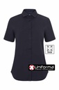 Camisa de trabajo de mujer en tejido elástico Stretch de manga corta, cómoda y ligera, en popelín de 115 grms, personalizable con logo de empresa en Uniforma  - V405018S