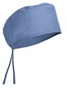 Gorros sanitarios de quirófano, de color azul celeste, con ajuste de cintas, personalizable con logo de empresa en Uniforma