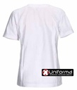 Blusón Blusa de mujer de color blanco, entallada, con cierre de botones centrales automáticos por presión, para uniforme de enfermera, sanitario, dentista, estética, empresa de servicios y limpieza, personalizables con logo de empresa en Uniforma.  - VL2841