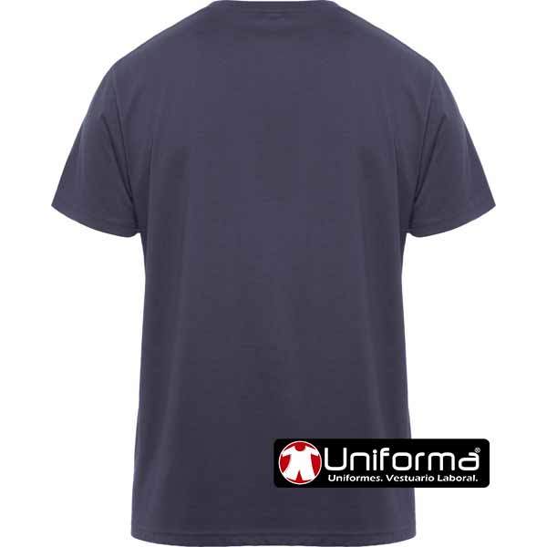 Camiseta de trabajo bicolor con refuerzos de colores a contraste, de poliéster algodón, personalizable con logo de empresa y cintas reflectantes en Uniforma.