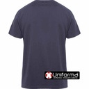 Camiseta de trabajo bicolor con refuerzos de colores a contraste, de poliéster algodón, personalizable con logo de empresa y cintas reflectantes en Uniforma.