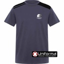 Camiseta de trabajo bicolor con refuerzos de colores a contraste, de poliéster algodón, personalizable con logo de empresa y cintas reflectantes en Uniforma.