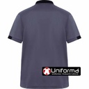Polo de trabajo unisex de diseño Bicolor de Manga Corta con tejido anti bacterias, en 100% Poliéster técnico, personalizable con logo de empresa en Uniforma - LY8410