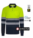 Polo Bicolor Alta Visibilidad Poliéster Reciclado de Manga Larga - V305535