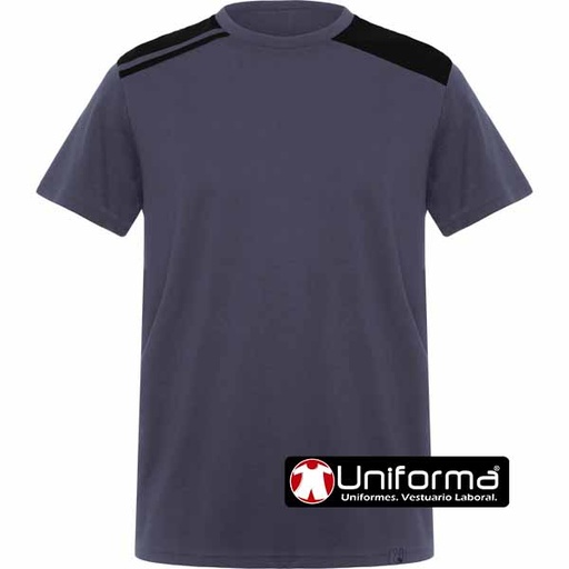[LY8411] Camiseta Bicolor - LY8411 (Gris / Negro)