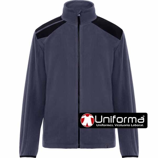 [LY8412] Chaqueta Polar Bicolor  - LY8412 (Gris / Negro)