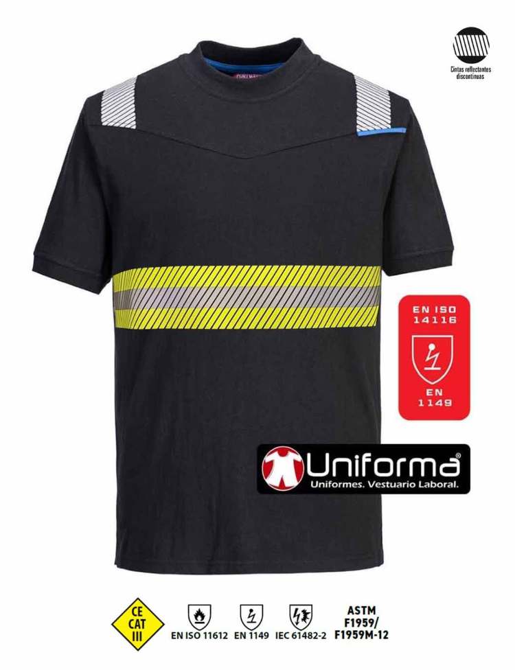 Camiseta Ignífuga Manga Corta Reflectante - PFR71250