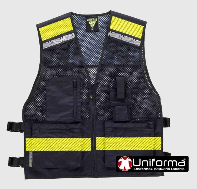 Chaleco Rejilla con Cintas Alta Visibilidad - TC3603