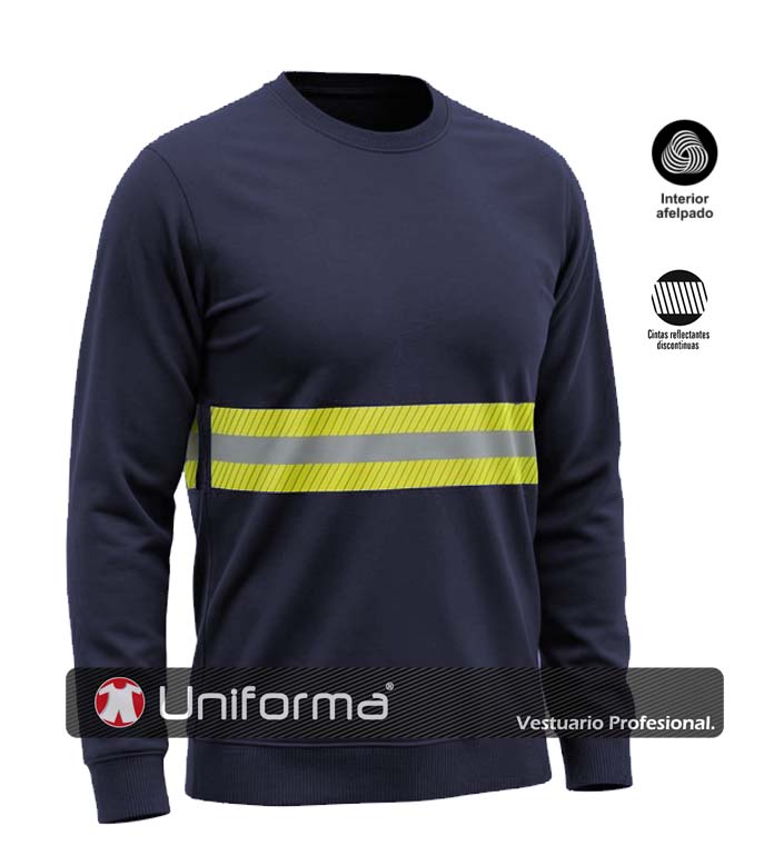 Sudadera de Trabajo con Banda Reflectante Bicolor Segmentada - UN3280