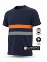 Camiseta Algodón Bandas Reflectante y Naranja Flúor  - UN1006
