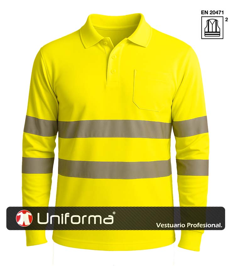Polo Manga Larga Alta Visibilidad Clase 2 - PR5570