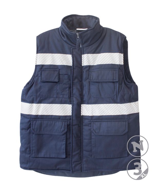 Chaleco Acolchado Multibolsillos Bandas Reflectantes - AN18023