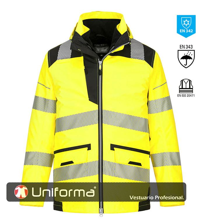 Chaqueta transpirable 5 en 1 de alta visibilidad - PPW367