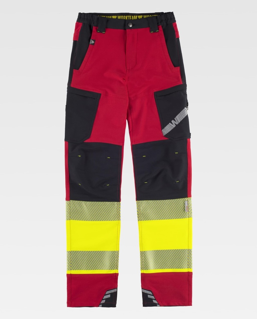 Pantalón elástico tricolor con cintas reflectantes - TC3555