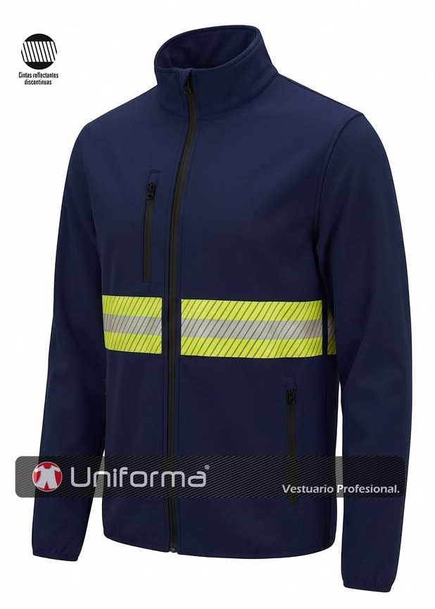 Chaqueta Softshell con Reflectante Bicolor - UN4051
