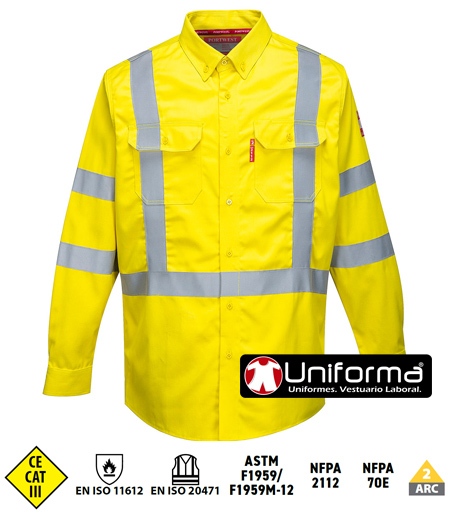 Camisa Ignífuga Alta Visibilidad  - PFR95