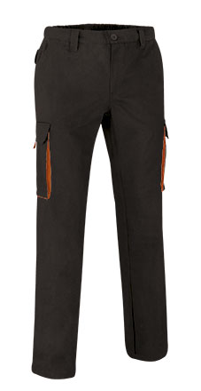 [VL2000-01] Pantalón Combinado Bicolor - VL2000 (Negro / naranja)