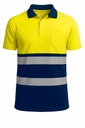 [PR5600] Polo Alta Visibilidad Manga Corta - PR5600 (Amarillo / Marino)