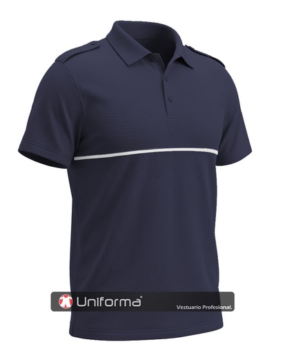 [TR150] Polo Vigilante de Seguridad Manga Corta - TR150 (Azul Marino)