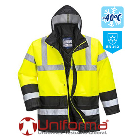 [PS466] Parka Alta Visibilidad Frío Extremo - PS466 (Amarillo / Marino)