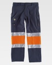 [TS9820] Pantalón Softshell Alta Visibilidad - TS9820 (Marino / Naranja)