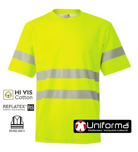 Camiseta Algodón Reflectante Alta Visibilidad V305508