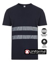 Camiseta Algodón Bandas Reflectantes de Alta Visibilidad - UN003