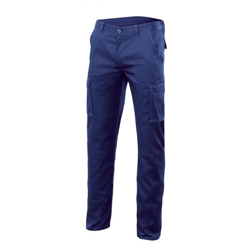[V103005S] Pantalón Elástico Multibolsillos - V103005S (Azul Marino)