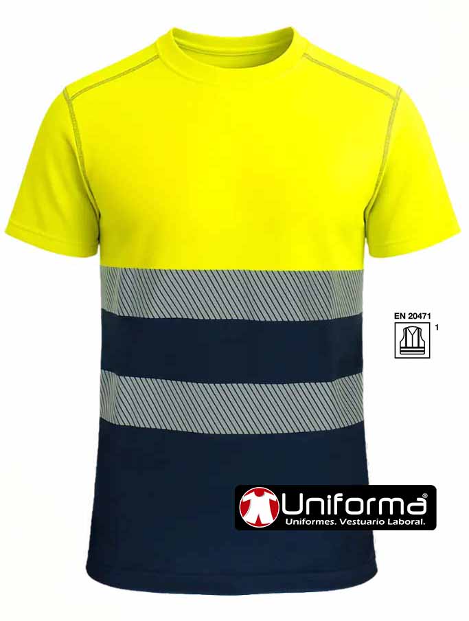 Camiseta Manga Corta Alta Visibilidad Combinada - PR4020