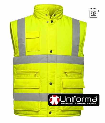 [PR5607] Chaleco Acolchado Alta Visibilidad - PR5607 (Amarillo Fluor)