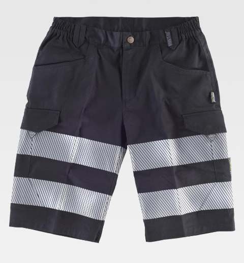 Bermudas Negras con reflectantes  - TC2707