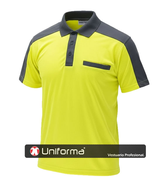 Polo Técnico Bicolor Alta Visibilidad -TC2805