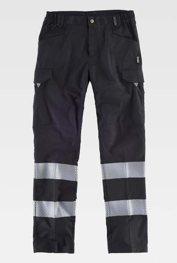 [TC2717] Pantalón Negro Bandas Reflectantes - TC2717