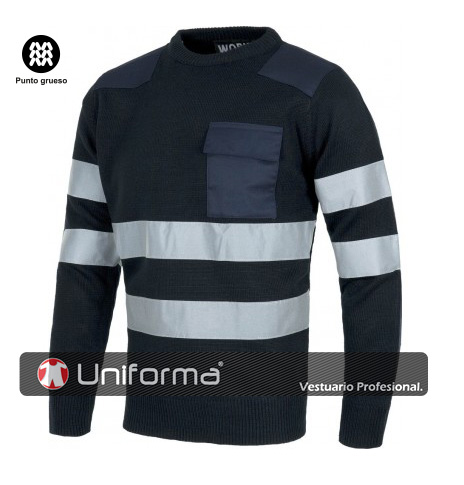 [TS5507] Jersey con Bandas Reflectantes - TS5507 (Azul Marino)