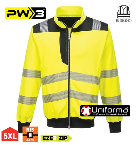 Sudadera Alta Visibilidad Cremallera Completa - PPW370