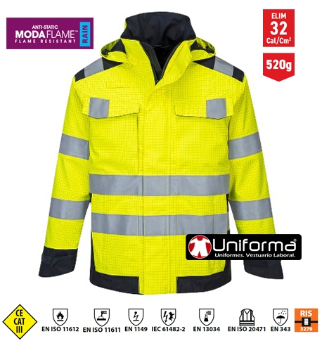 Chaqueta Modaflame Rain Multi Norma Arco Eléctrico - PMV70