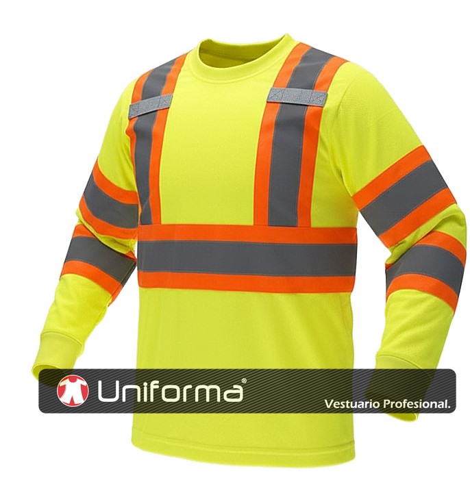 Camiseta Manga Larga Bandas Bicolor TC3633