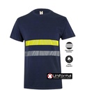 Camiseta Algodón Bandas Reflectantes y Alta Visibilidad - UN103