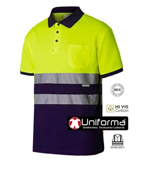 Polo Alta Visibilidad con Algodón Bicolor V305513