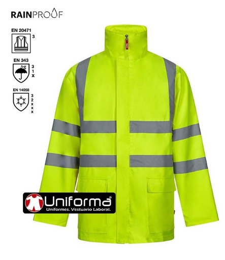 [V306007] Parka Alta Visibilidad Desmontable - V306007 (Amarillo Fluor)