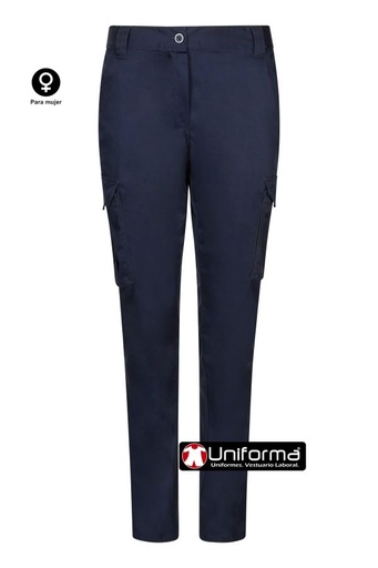 [V103002SW] Pantalón de Trabajo de Mujer - V103002SW (Azul Marino)