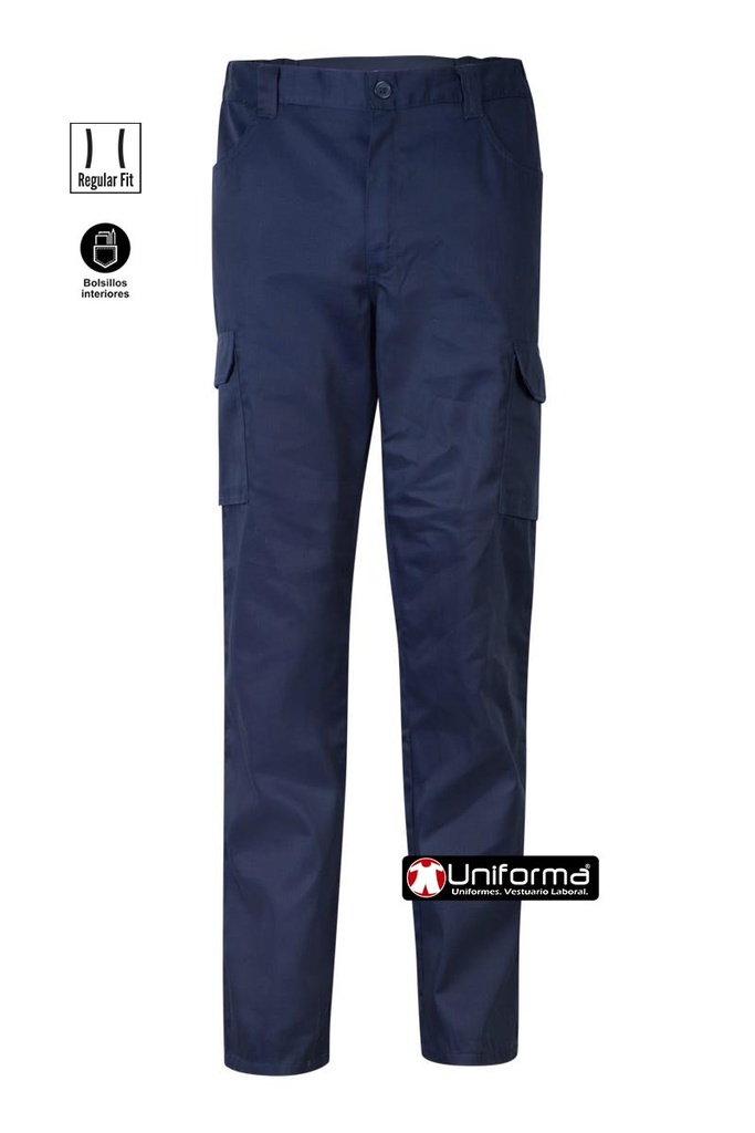 Pantalón de Trabajo Multi Bolsillos Básico Slim Fit - V103025
