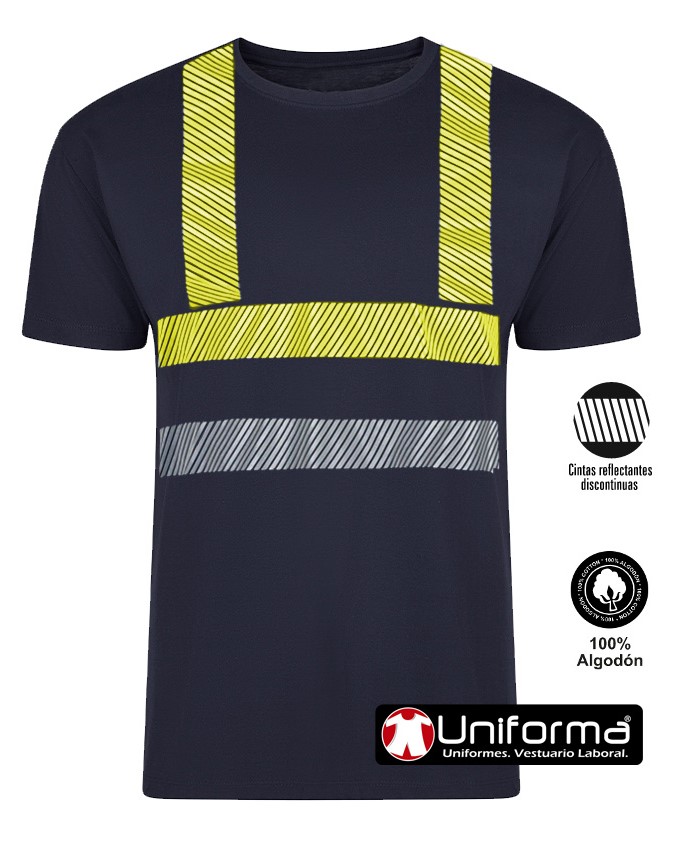 Camiseta Algodón Alta visibilidad Reflectante - UN006
