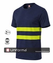 Camiseta Algodón con Bandas de Alta Visibilidad Amarillas - UN1040